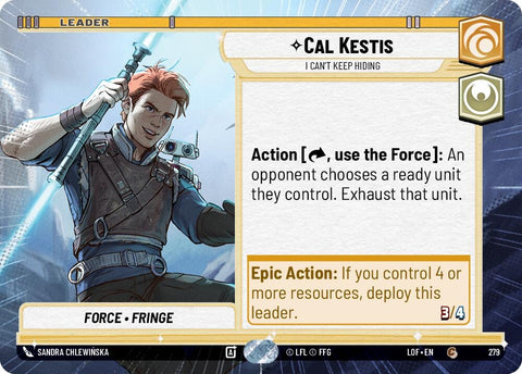 Image for Cal Kestis - I Can't Keep Hiding (Hyperspace) (279) (Legends of the Force) - Star Wars: Unlimited