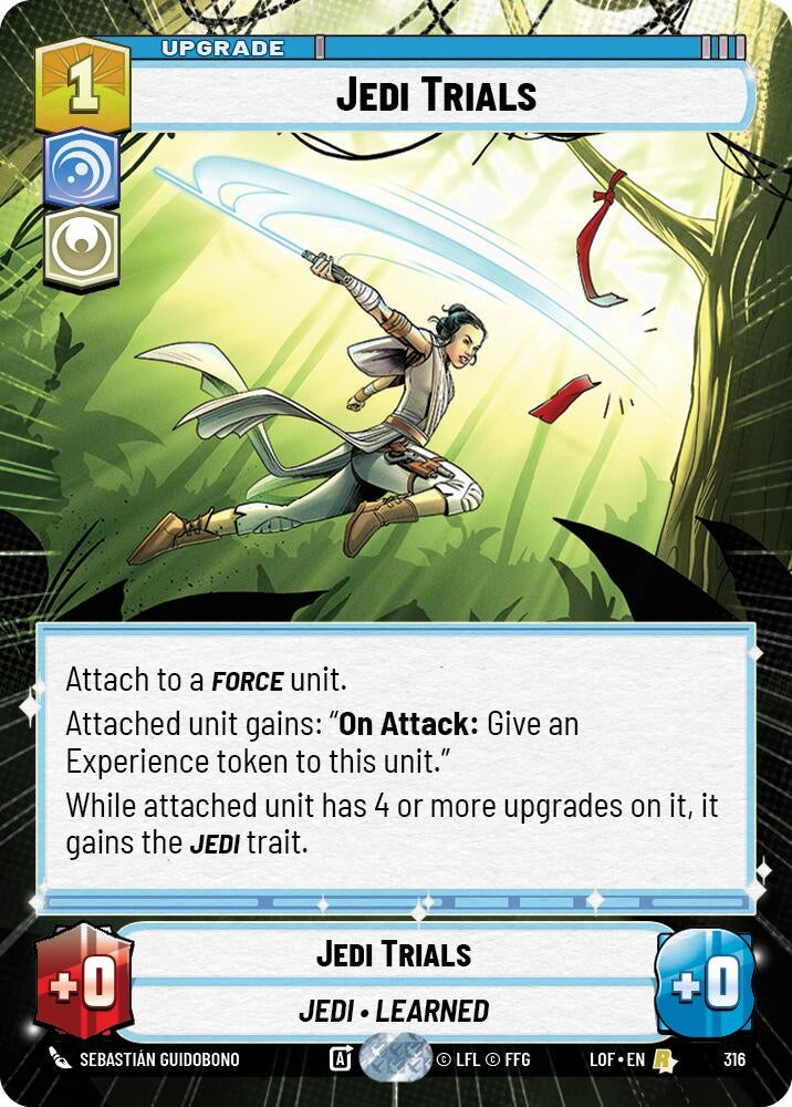 Image for Jedi Trials (Hyperspace) (316) (Legends of the Force) - Star Wars: Unlimited