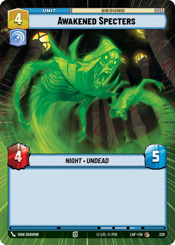 Image for Awakened Specters (Hyperspace) (330) (Legends of the Force) - Star Wars: Unlimited