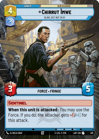 Image for Chirrut Imwe - Blind, but not Deaf (Hyperspace) (331) (Legends of the Force) - Star Wars: Unlimited