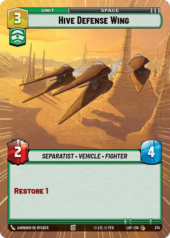Image for Hive Defense Wing (Hyperspace) (374) (Legends of the Force) - Star Wars: Unlimited