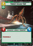 Image for Trident Assault Ship (Hyperspace) (384) (Legends of the Force) - Star Wars: Unlimited