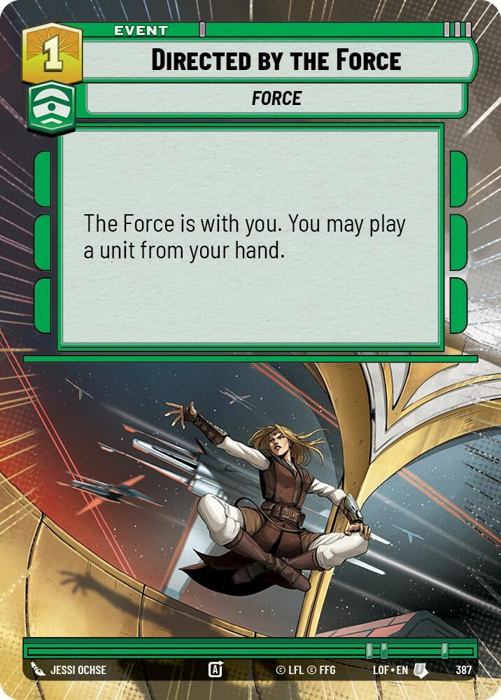 Image for Directed by the Force (Hyperspace) (387) (Legends of the Force) - Star Wars: Unlimited