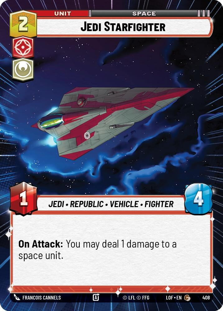 Image for Jedi Starfighter (Hyperspace) (408) (Legends of the Force) - Star Wars: Unlimited