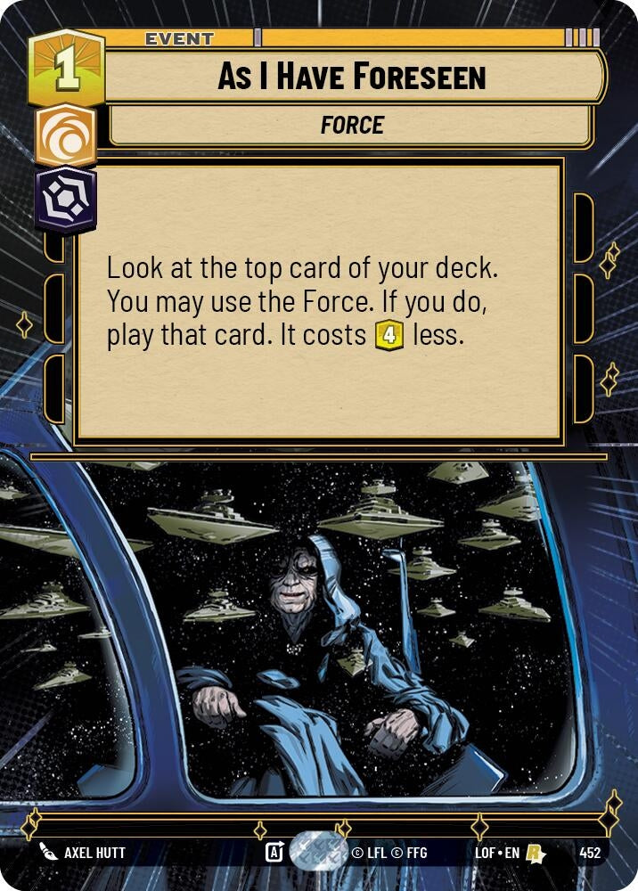 Image for As I Have Foreseen (Hyperspace) (452) (Legends of the Force) - Star Wars: Unlimited