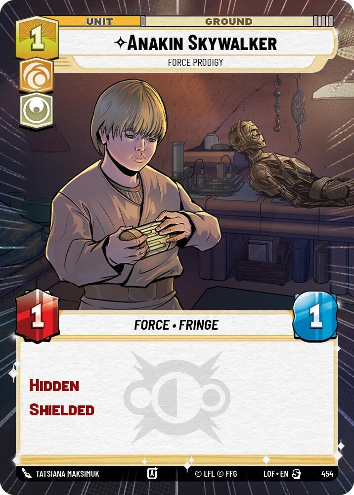 Image for Anakin Skywalker - Force Prodigy (Hyperspace) (454) (Legends of the Force) - Star Wars: Unlimited