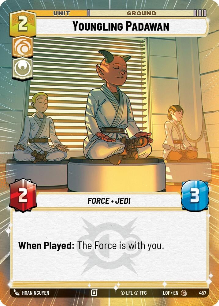 Image for Youngling Padawan (Hyperspace) (457) (Legends of the Force) - Star Wars: Unlimited