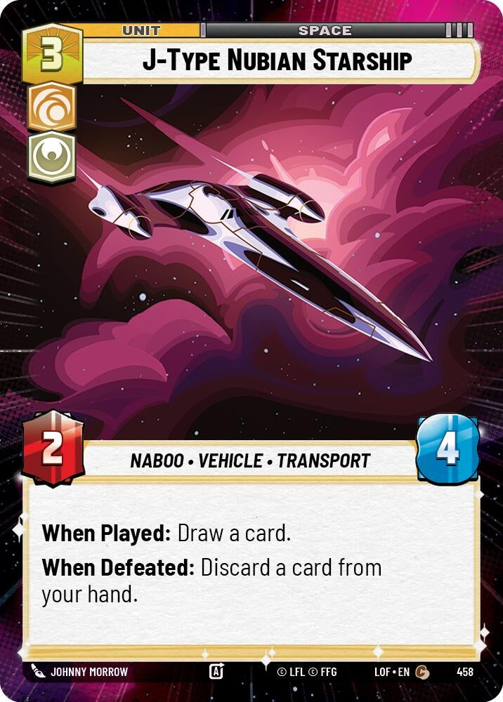 Image for J-Type Nubian Starship (Hyperspace) (458) (Legends of the Force) - Star Wars: Unlimited