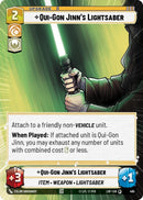 Image for Qui-Gon Jinn's Lightsaber (Hyperspace) (465) (Legends of the Force) - Star Wars: Unlimited