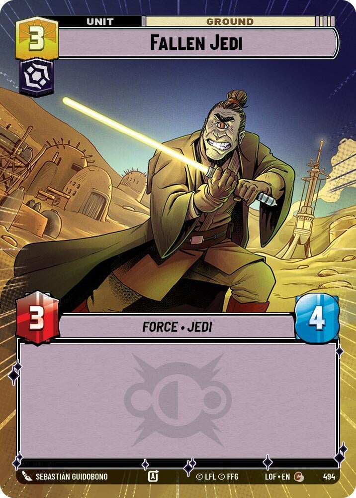 Image for Fallen Jedi (Hyperspace) (494) (Legends of the Force) - Star Wars: Unlimited