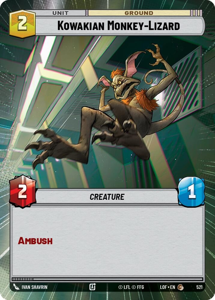 Image for Kowakian Monkey-Lizard (Hyperspace) (521) (Legends of the Force) - Star Wars: Unlimited