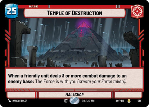 Image for Temple of Destruction (Foil) (531) (Legends of the Force) - Star Wars: Unlimited