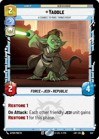 Image for Yaddle - A Chance To Make Things Right (Foil) (547) (Legends of the Force) - Star Wars: Unlimited