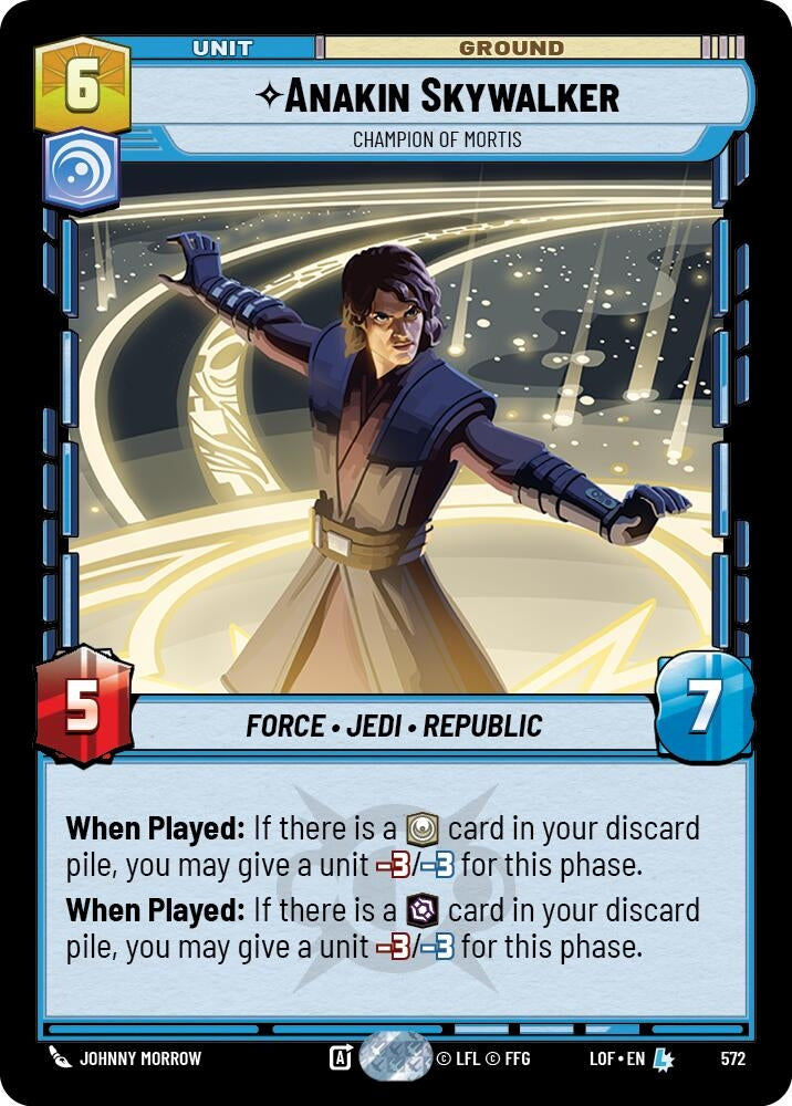 Image for Anakin Skywalker - Champion of Mortis (Foil) (572) (Legends of the Force) - Star Wars: Unlimited