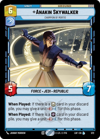 Image for Anakin Skywalker - Champion of Mortis (Foil) (572) (Legends of the Force) - Star Wars: Unlimited