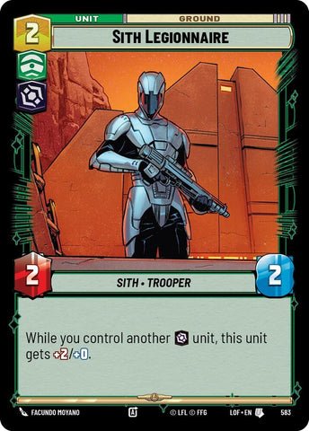 Image for Sith Legionnaire (Foil) (583) (Legends of the Force) - Star Wars: Unlimited