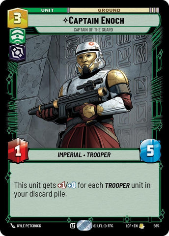 Image for Captain Enoch - Captain of the Guard (Foil) (585) (Legends of the Force) - Star Wars: Unlimited