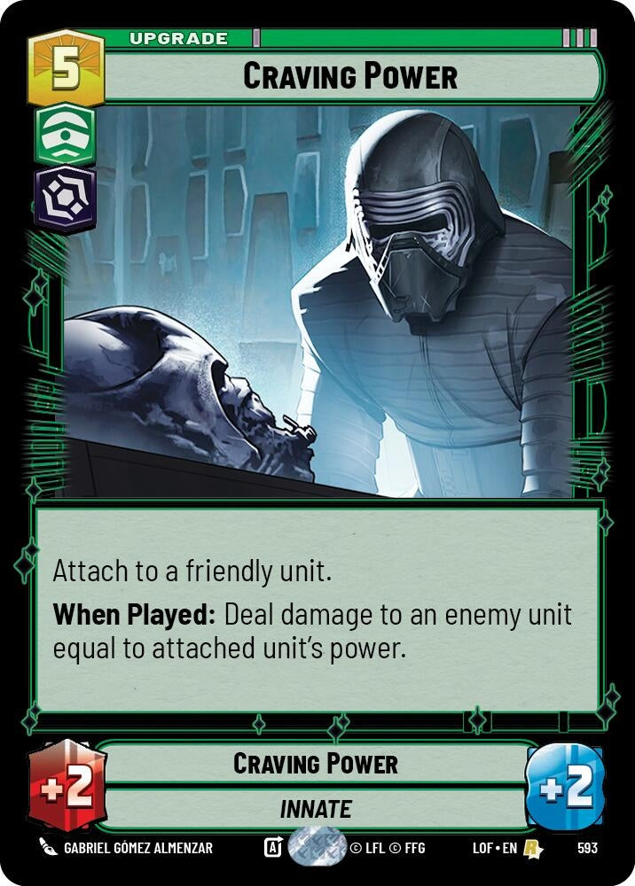 Image for Craving Power (Foil) (593) (Legends of the Force) - Star Wars: Unlimited