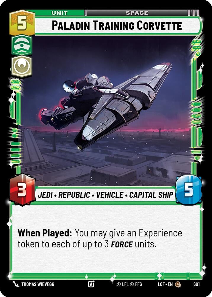 Image for Paladin Training Corvette (Foil) (601) (Legends of the Force) - Star Wars: Unlimited