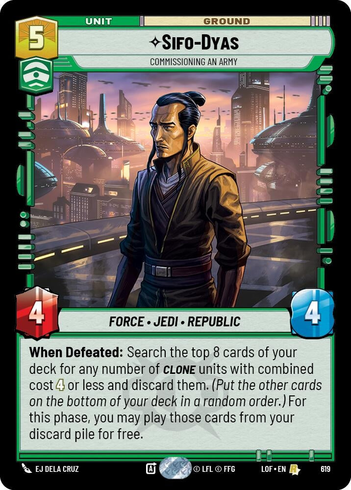 Image for Sifo-Dyas - Commissioning An Army (Foil) (619) (Legends of the Force) - Star Wars: Unlimited