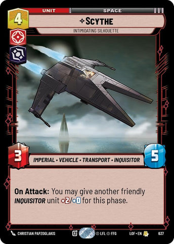 Image for Scythe - Intimidating Silhouette (Foil) (637) (Legends of the Force) - Star Wars: Unlimited