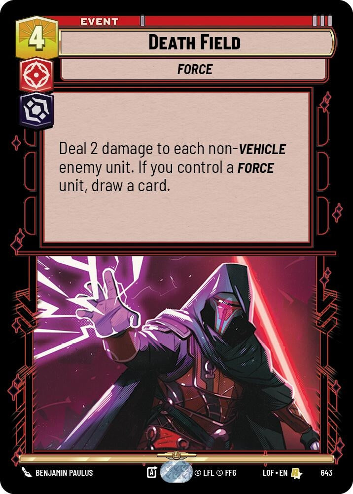 Image for Death Field (Foil) (643) (Legends of the Force) - Star Wars: Unlimited