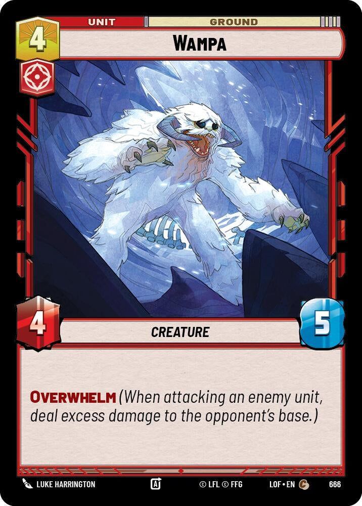 Image for Wampa (Foil) (666) (Legends of the Force) - Star Wars: Unlimited