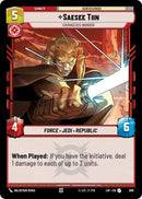 Image for Saesee Tiin - Courageous Warrior (Foil) (669) (Legends of the Force) - Star Wars: Unlimited