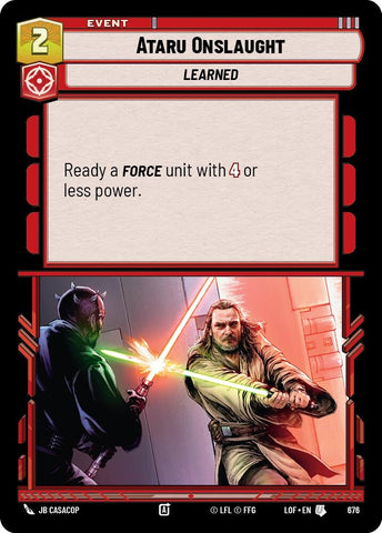 Image for Ataru Onslaught (Foil) (676) (Legends of the Force) - Star Wars: Unlimited
