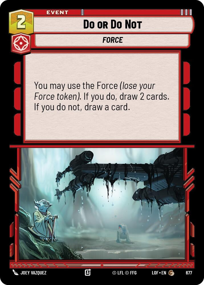 Image for Do or Do Not (Foil) (677) (Legends of the Force) - Star Wars: Unlimited