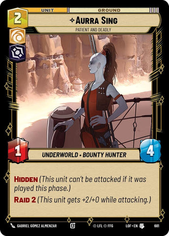 Image for Aurra Sing - Patient and Deadly (Foil) (681) (Legends of the Force) - Star Wars: Unlimited