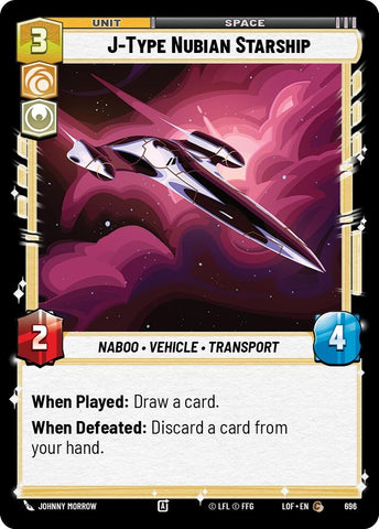 Image for J-Type Nubian Starship (Foil) (696) (Legends of the Force) - Star Wars: Unlimited