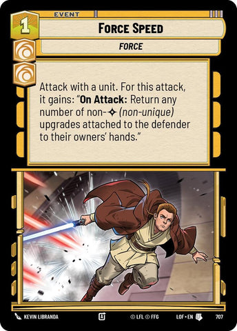 Image for Force Speed (Foil) (707) (Legends of the Force) - Star Wars: Unlimited