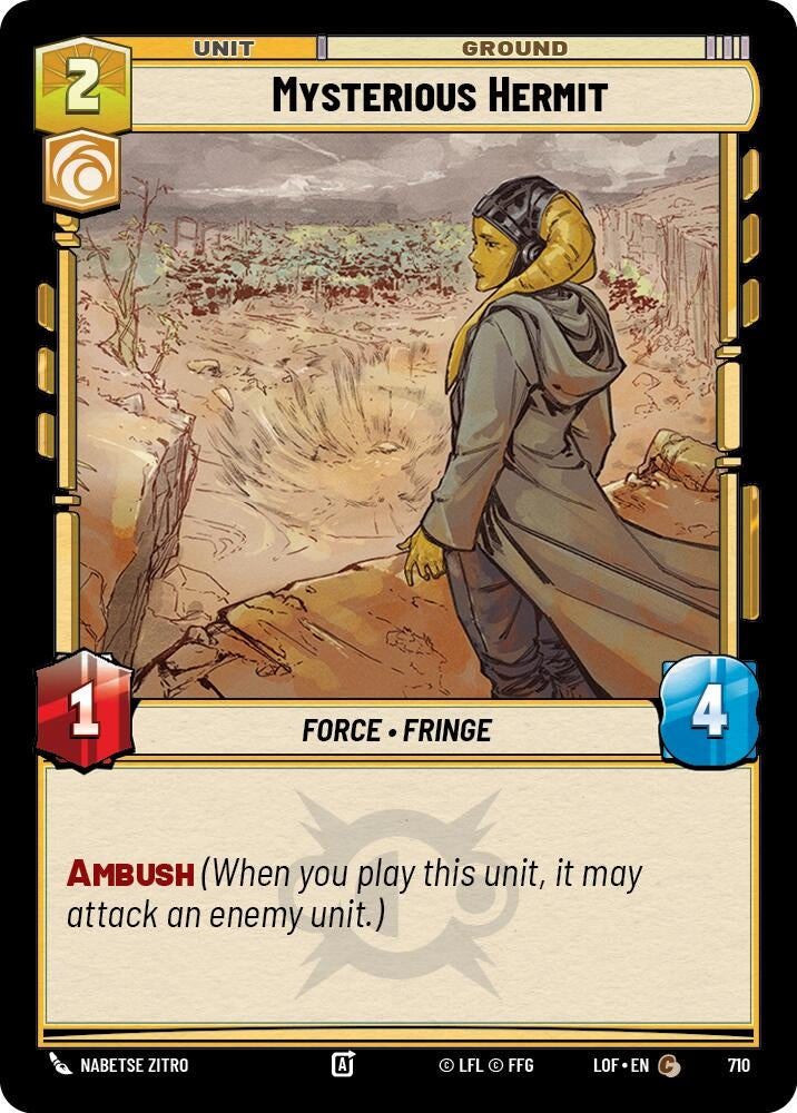 Image for Mysterious Hermit (Foil) (710) (Legends of the Force) - Star Wars: Unlimited