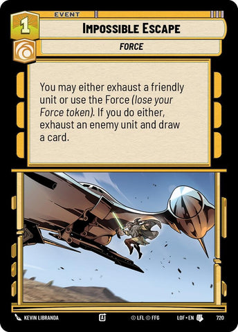 Image for Impossible Escape (Foil) (720) (Legends of the Force) - Star Wars: Unlimited