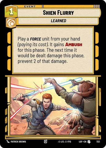 Image for Shien Flurry (Foil) (722) (Legends of the Force) - Star Wars: Unlimited