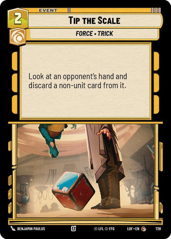 Image for Tip the Scale (Foil) (728) (Legends of the Force) - Star Wars: Unlimited