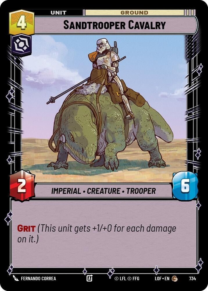 Image for Sandtrooper Cavalry (Foil) (734) (Legends of the Force) - Star Wars: Unlimited