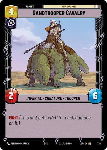 Image for Sandtrooper Cavalry (Foil) (734) (Legends of the Force) - Star Wars: Unlimited