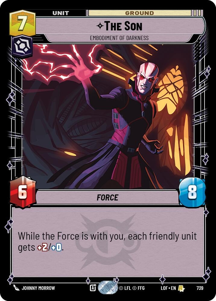 Image for The Son - Embodiment of Darkness (Foil) (739) (Legends of the Force) - Star Wars: Unlimited