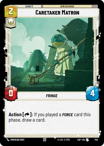 Image for Caretaker Matron (Foil) (745) (Legends of the Force) - Star Wars: Unlimited
