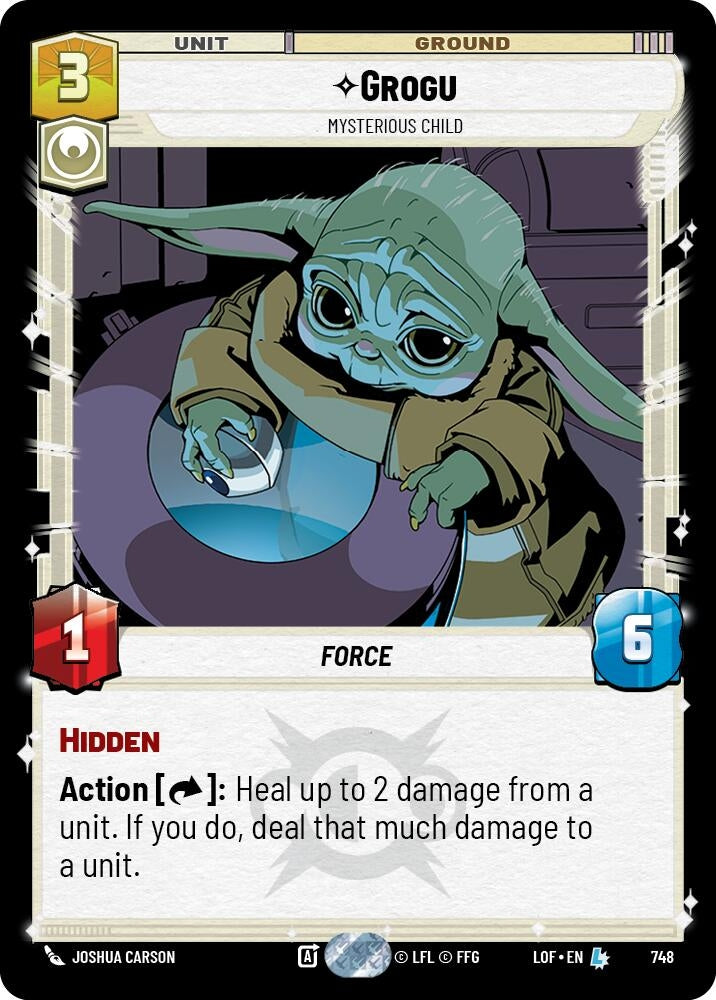 Image for Grogu - Mysterious Child (Foil) (748) (Legends of the Force) - Star Wars: Unlimited
