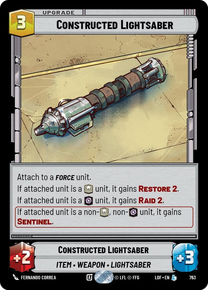 Image for Constructed Lightsaber (Foil) (763) (Legends of the Force) - Star Wars: Unlimited