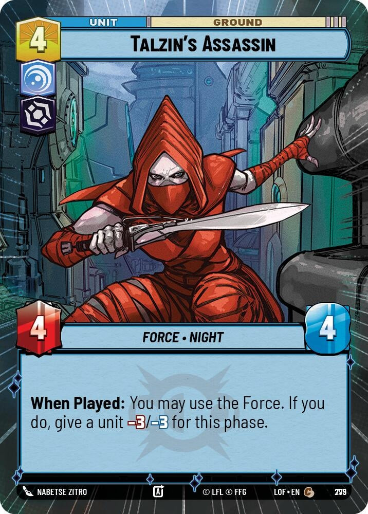 Image for Talzin's Assassin (Hyperspace Foil) (775) (Legends of the Force) - Star Wars: Unlimited