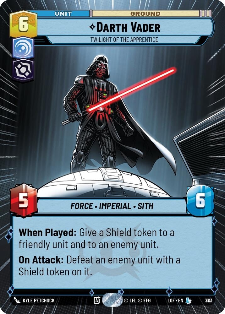 Image for Darth Vader - Twilight of the Apprentice (Hyperspace Foil) (777) (Legends of the Force) - Star Wars: Unlimited