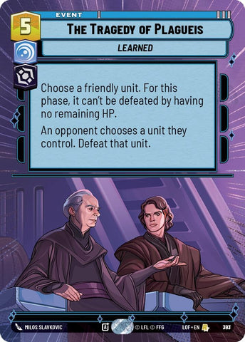 Image for The Tragedy of Plagueis (Hyperspace Foil) (783) (Legends of the Force) - Star Wars: Unlimited