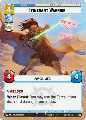 Image for Itinerant Warrior (Hyperspace Foil) (788) (Legends of the Force) - Star Wars: Unlimited