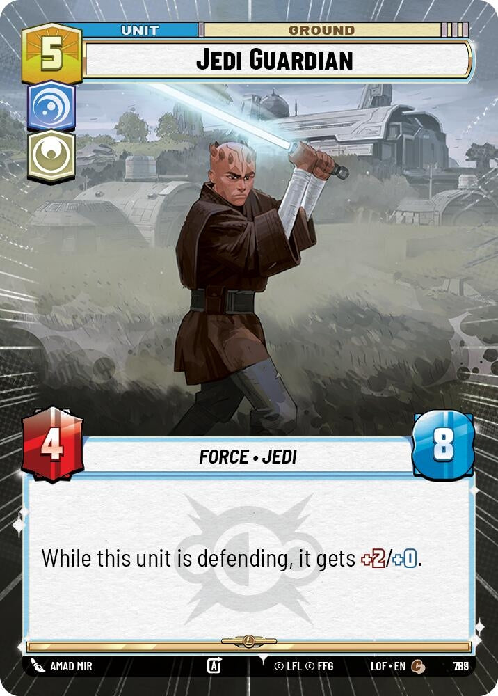 Image for Jedi Guardian (Hyperspace Foil) (789) (Legends of the Force) - Star Wars: Unlimited