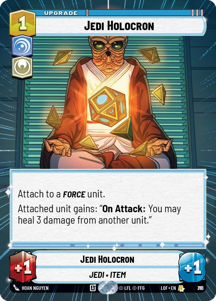 Image for Jedi Holocron (Hyperspace Foil) (791) (Legends of the Force) - Star Wars: Unlimited