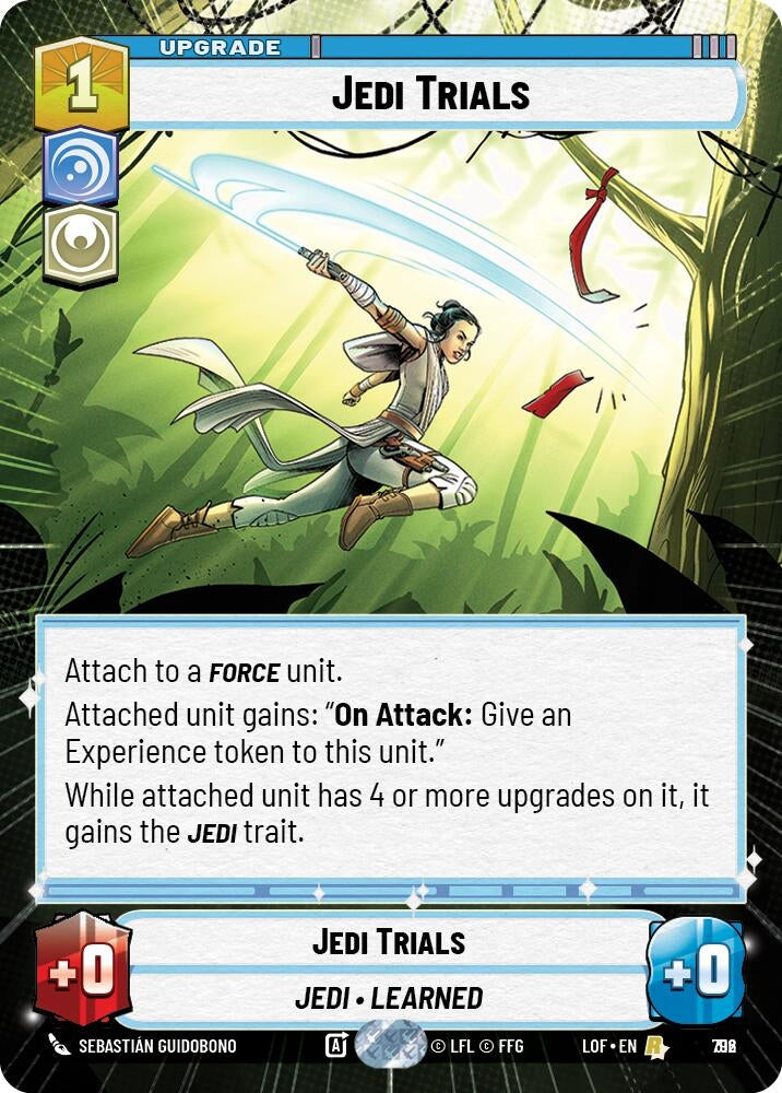 Image for Jedi Trials (Hyperspace Foil) (792) (Legends of the Force) - Star Wars: Unlimited